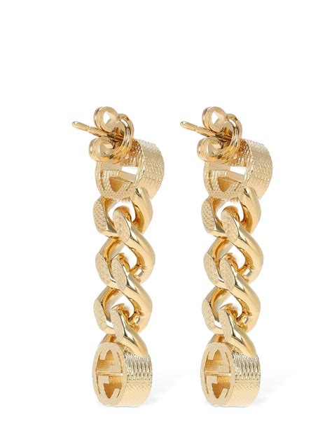 Gucci interlocking gold earrings